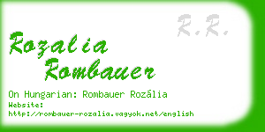 rozalia rombauer business card